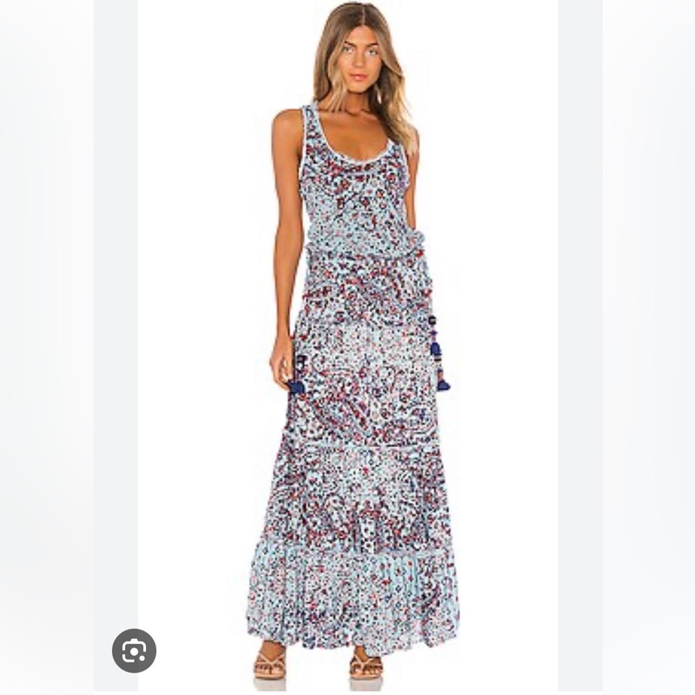 Like new Poupette St. Barth ‘Jena’ drawstring floral maxi dress.